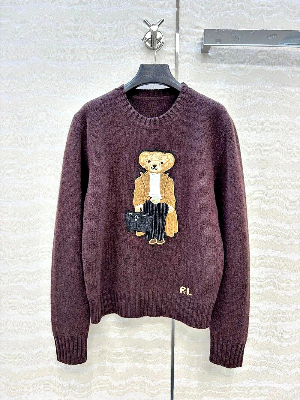 Ralph Lauren Polo Bear Crewneck Sweater in Brown Like New